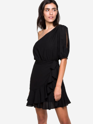 Palms One Shoulder Dress