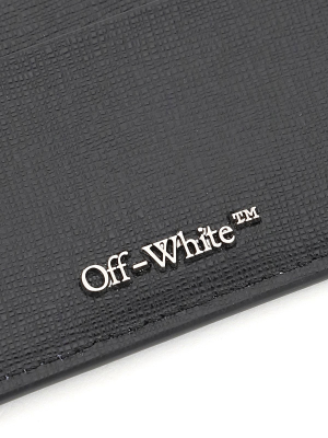 Off-white Diagonal Stripe Print Cardholder