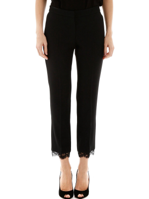 Alexander Mcqueen Lace Trim Crepe Pants