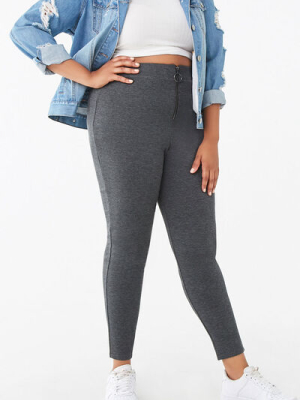 Plus Size Zip-front Leggings