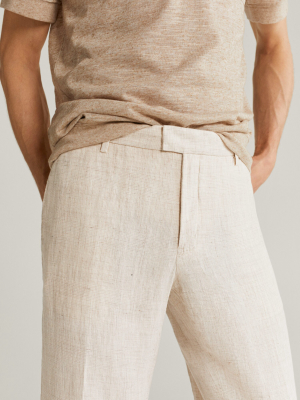 Slim-fit Linen Pants