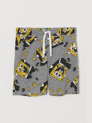 Patterned Jersey Shorts