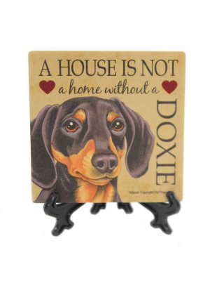 Animal 4.0" Doxie - House Stone Coaster Easel Sjt Enterprises - Coasters