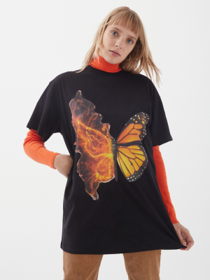 New Girl Order Butterfly T-shirt Dress