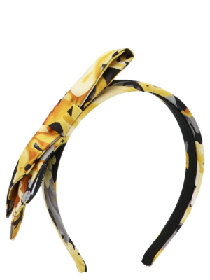 Versace Kids Barocco Print Bow Headband