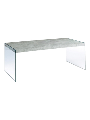 Coffee Table - Gray & Tempered Glass - Everyroom