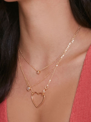 Heart Pendant Layered Necklace