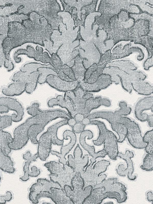 Floral Structures Wallpaper In Blue And Grey Design By Bd Wall