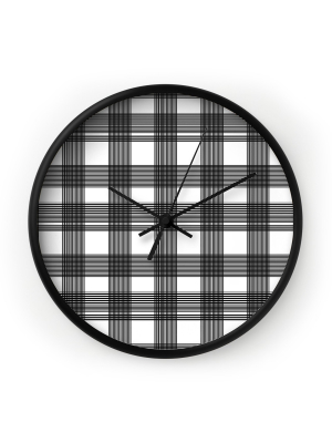 Gabriela Fuente Time For Tea Round Black Clock - Deny Designs