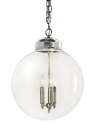 Globe Pendant In Polished Nickel