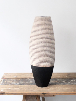 Malcolm Martin And Gaynor Dowling Tall Black And White Vessel 1183