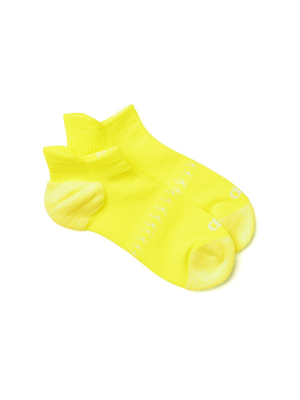 Women's Performance Tab Sock - Highlighter/white