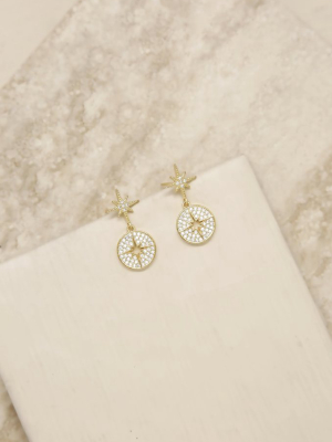 Crystal Eclipse 18k Gold Plated Earrings