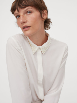 Bead-embellished Blouse