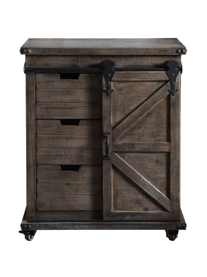 Presley Side Cabinet With Barn Door - Stylecraft