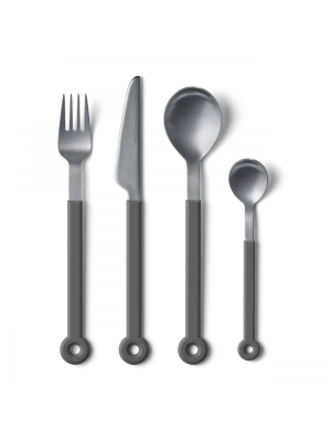 Mono Ring Gray Cutlery - 4pc Set