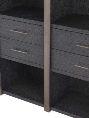 Eichholtz Canova Bookcase - Black & Bronze