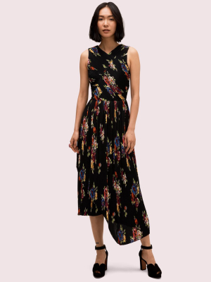 Rare Roses Pleated Dress