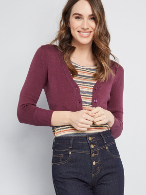 The Dream Of The Crop Cardigan In Plum