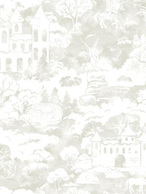 Quiet Kingdom Wallpaper In Taupe From The A Perfect World Collection By York Wallcoverings