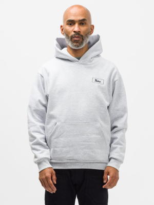 Embroidered Logo Hoodie In Heather Grey