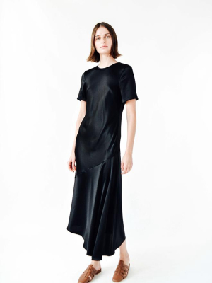 Black Satin Ophelia Dress