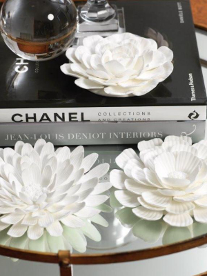 Porcelain Flower Table And Wall Decor - Set Of 3