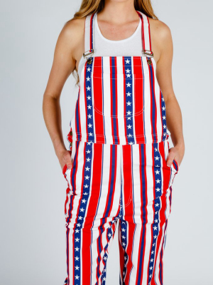 The Yosemites | Ladies Unisex American Flag Overalls