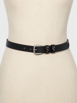 Women's Double Loop With Rivet - Universal Thread™ Black