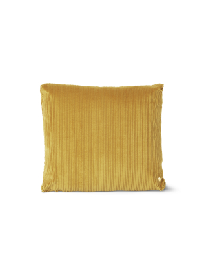 Corduroy Cushion In Mustard