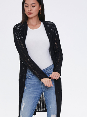 Open-knit Longline Cardigan