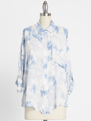 Tie-dye For First Button-up Blouse