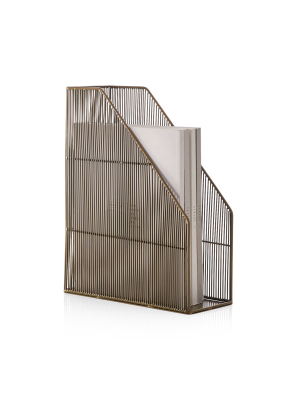 Crate and Barrel Kinsey Wire Magazine File - Autumn