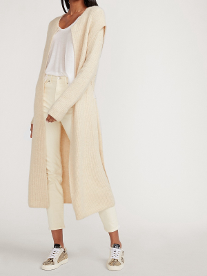 Belted Ribbed Duster Cardigan