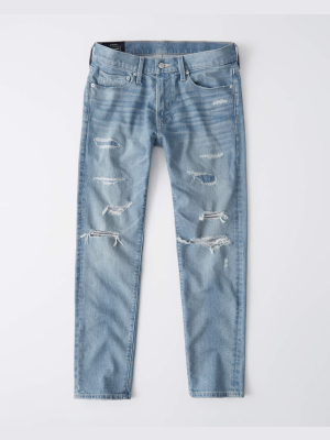 Ripped Skinny Taper Jeans