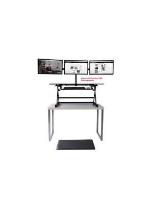 46" Adjustable Desk Riser With Medium Energizing Mat Black - Rocelco