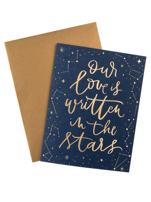 Our Love Is Written In The Stars Foil Card
