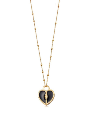 Engravable Heart Locket Necklace