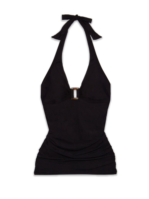 Tortoise Tankini Top - Black