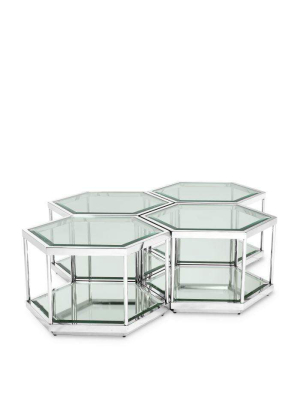 Eichholtz Sax Coffee Table - Set Of 4 - Silver