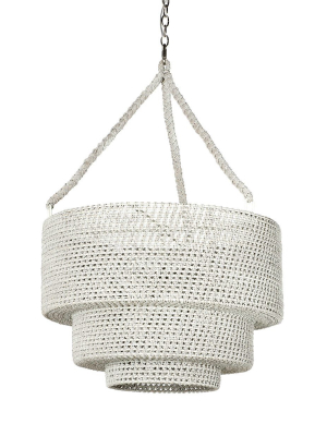 Veranda Woven Pendant Whitewash