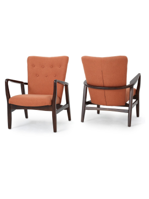 Set Of 2 Becker Upholstered Armchairs - Christopher Knight Home