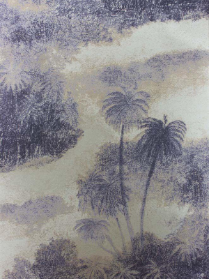 Cocos Wallpaper In Dark Gray From The Samana Collection By Matthew Williamson