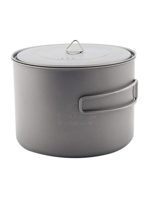 Toaks 1600ml Ultralight Titanium Camping Cook Pot With Foldable Handles And Lid