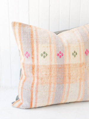 Pastel Embroidery Kilim Pillow