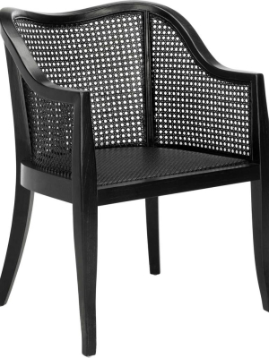 Maddox Cane Dining Chair Black