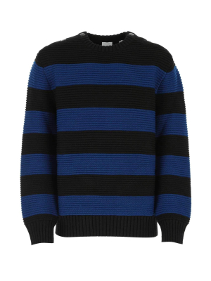 Burberry Rib Knit Striped Sweater