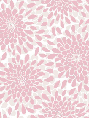 Toss The Bouquet Peel & Stick Wallpaper In Pink By Roommates For York Wallcoverings