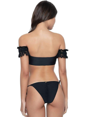 Pq Swim Midnight Lace Tie Bottoms