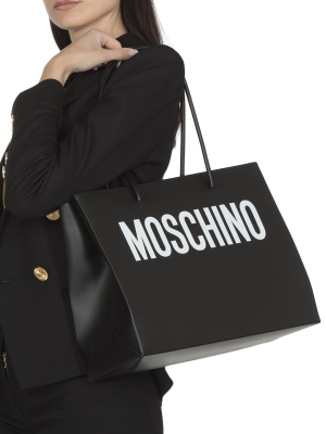 Moschino Logo Printed Tote Bag